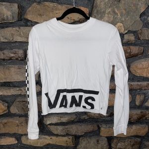 White vans crop top